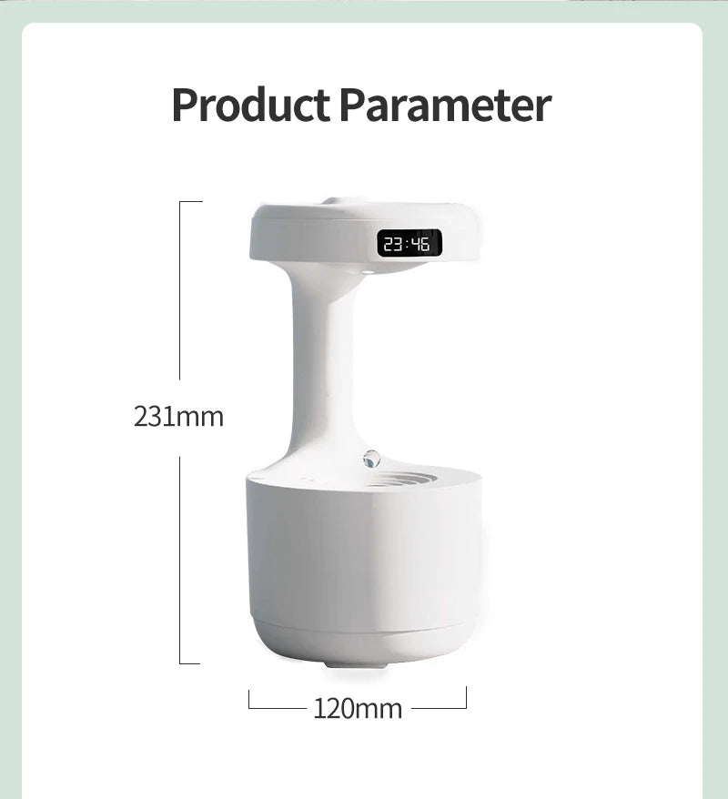 Anti-Gravity Drop Of Water Flow Mist Humidifier