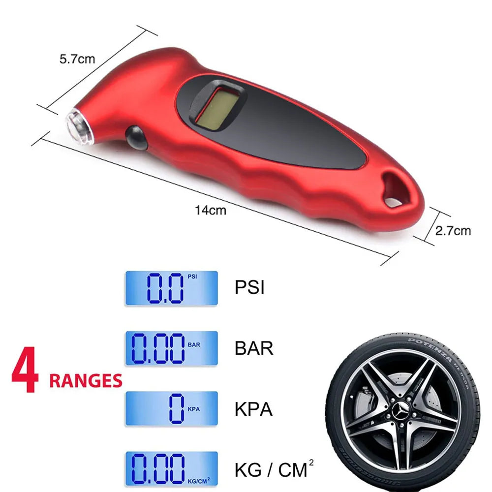 High Precision Backlit Tire Gauge